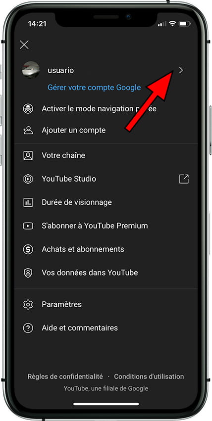 Données de compte Google