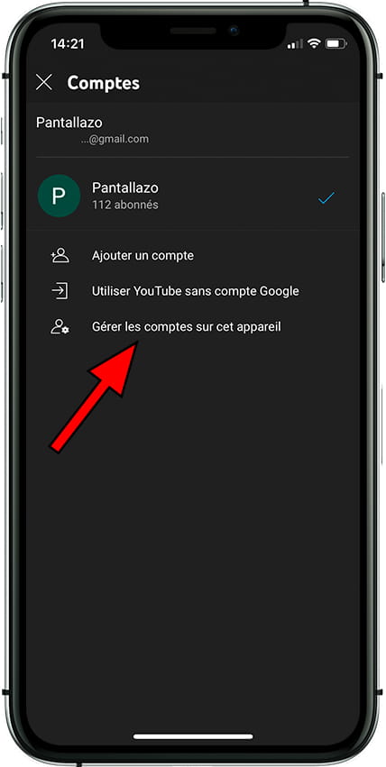 Gérer les comptes Google sur cet appareil