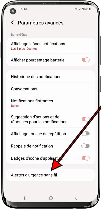 Alertes d'urgence sans fil Samsung