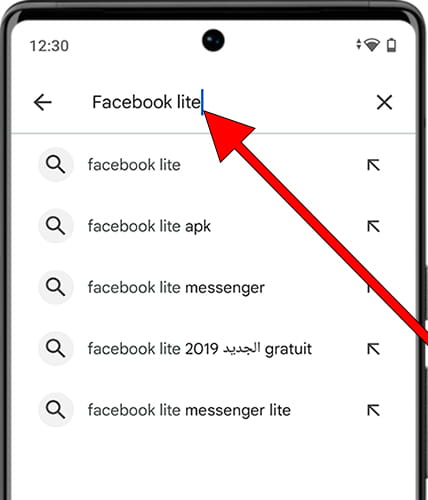 Rechercher Facebook sur Google Play