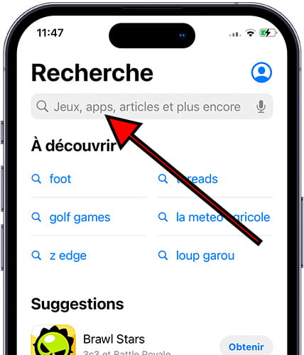 Rechercher sur App Store