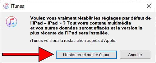 Quatrième étape de restauration forcée iPad 3 Wi-Fi