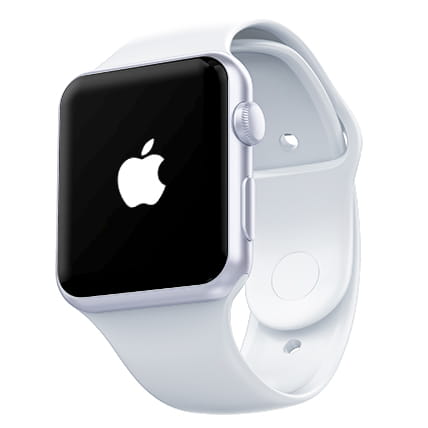 Logo Apple sur Apple Watch