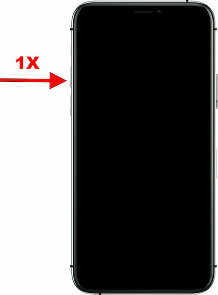 Première étape de forcer le redémarrage de iPhone 11
