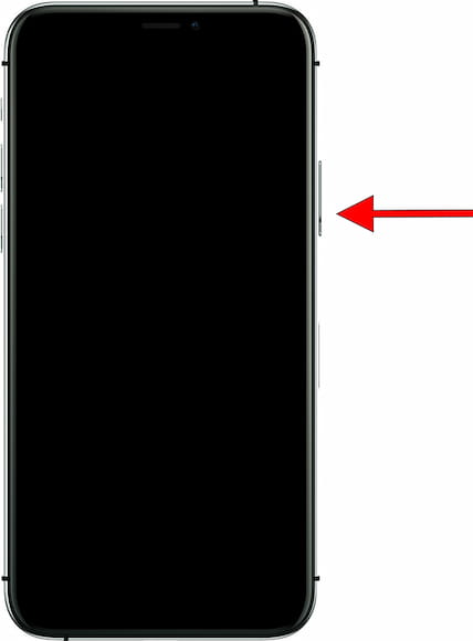 Troisième étape de forcer le redémarrage de iPhone 11