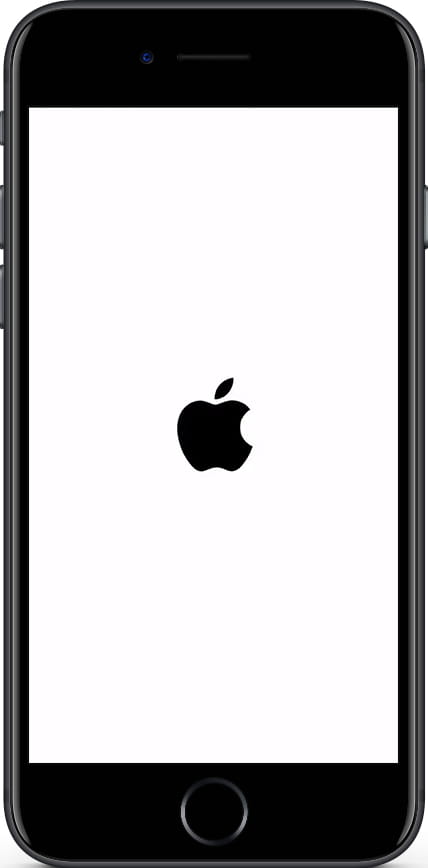 Quatrième étape de forcer le redémarrage de iPhone SE (2020)