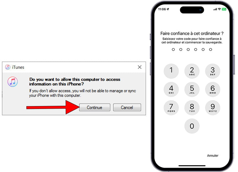 Troisième étape de restauration forcée iPhone 16