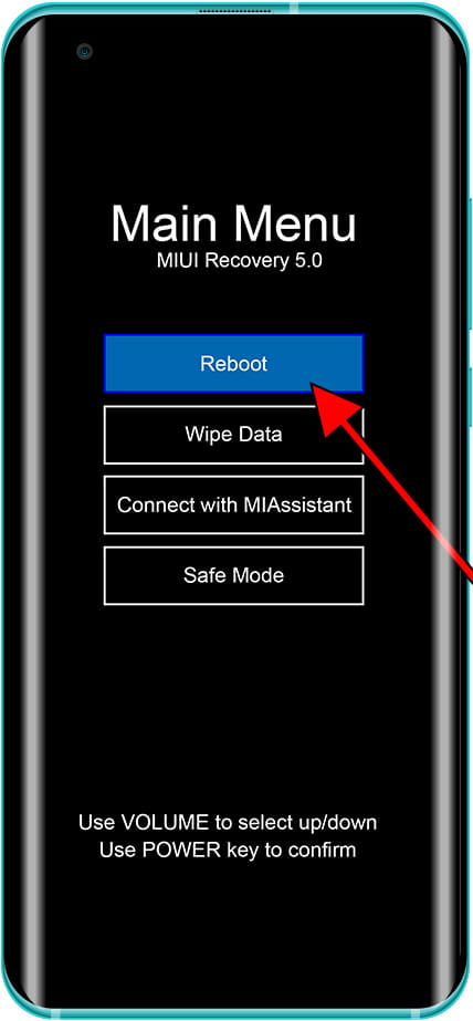 Redémarrage MIUI Recovery