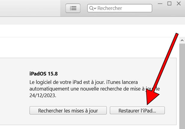 Quatrième étape de restauration forcée iPad 3 Wi-Fi