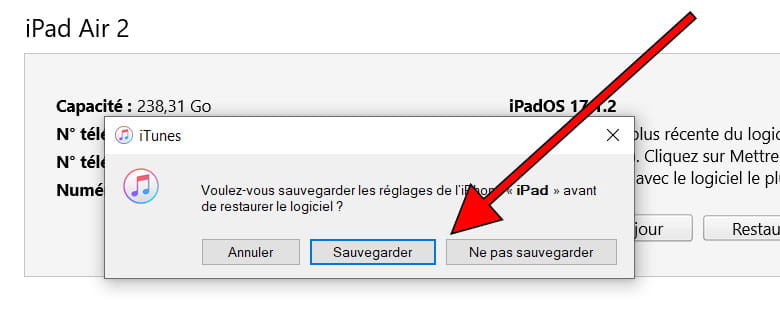 Quatrième étape de restauration forcée iPad 3 Wi-Fi