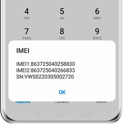 Connaître le code IMEI