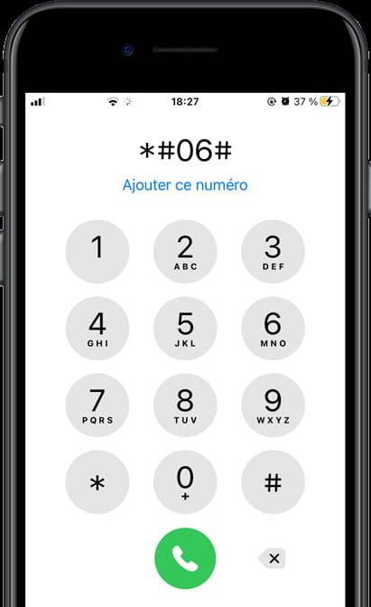 Code clavier IMEI iOS