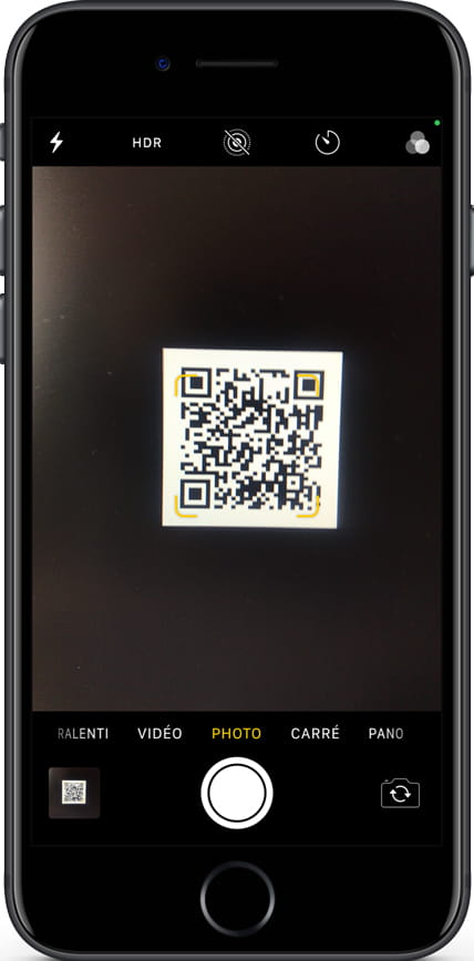 Scanner le code QR iPhone 12