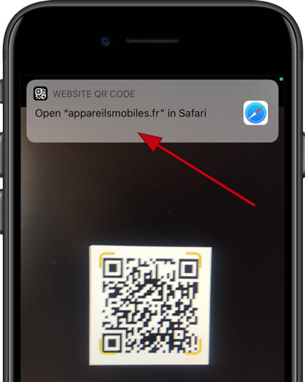 Ouvrir le code QR iPhone 12