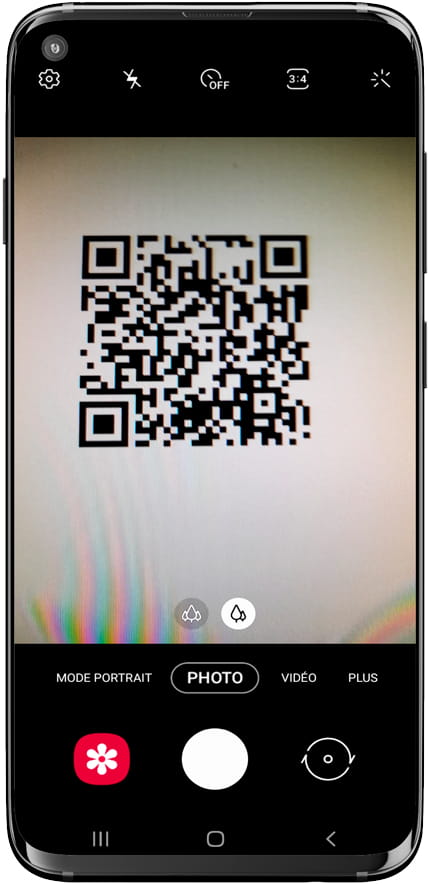 Scanner le code QR Galaxy Note9