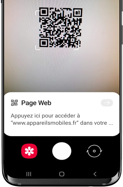 Ouvrir le code QR Galaxy Note9