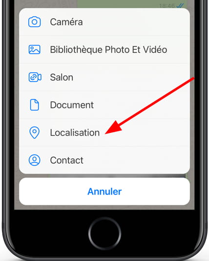 Envoyer l'emplacement WhatsApp