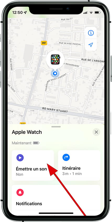 Activer position Wear OS