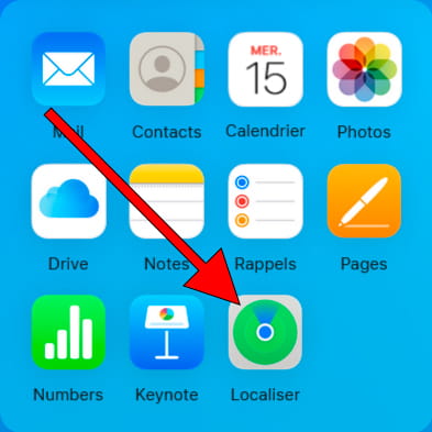 Écran d'accueil iCloud