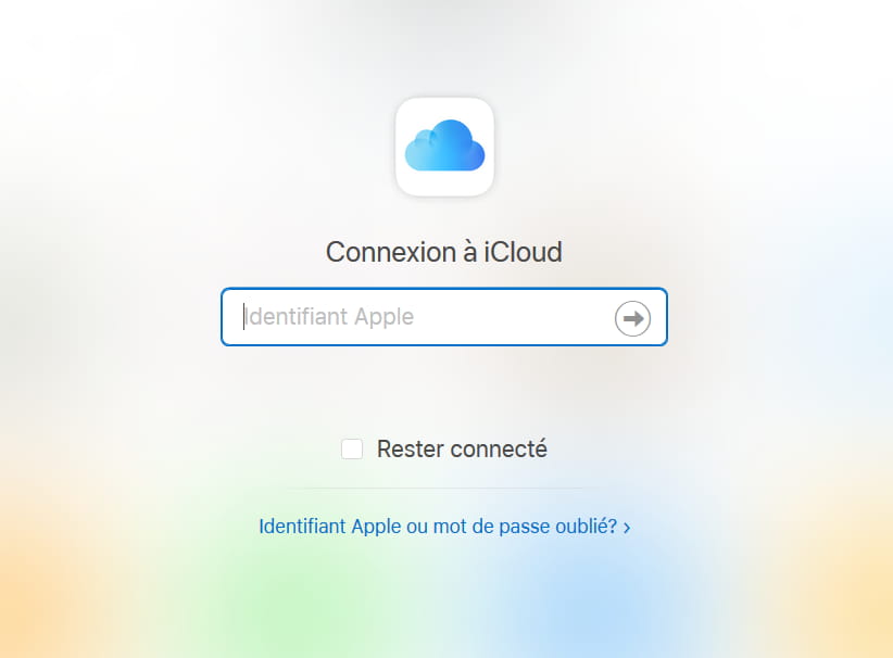 Connectez-vous à iCloud