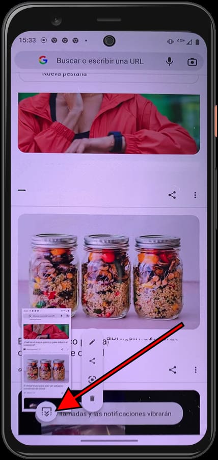 Capturer une page complète dans RAZR i XT890