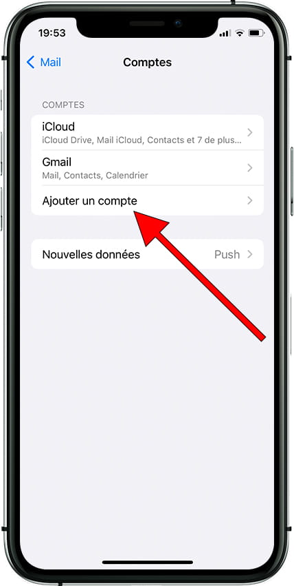 Ajouter un compte de messagerie Apple iPhone 13 Pro Max