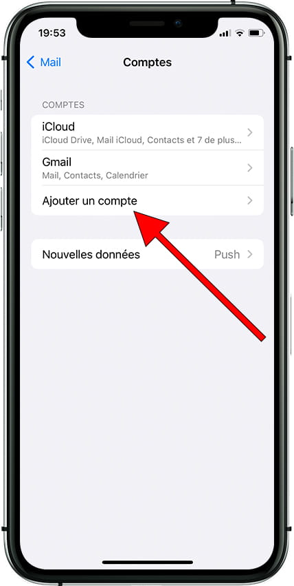 Ajouter un compte de messagerie Apple iPhone 15 Plus