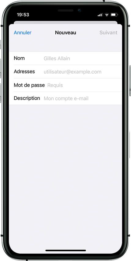 Nouveau compte de messagerie Apple iPhone 14 Pro Max