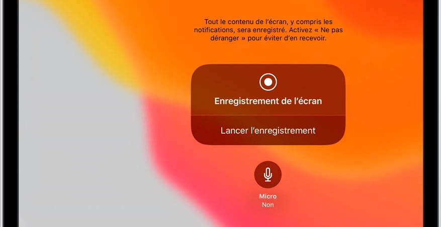 Activer le microphone d'enregistrement d'écran