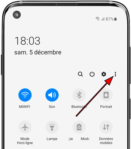 Modifier l'icône du panneau rapide Galaxy Win I8550