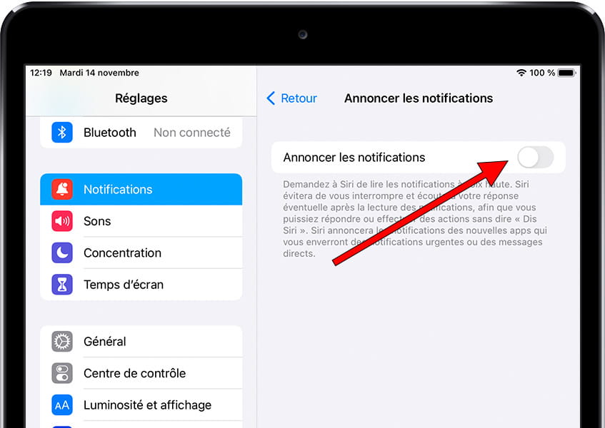 Activer les notifications iOS