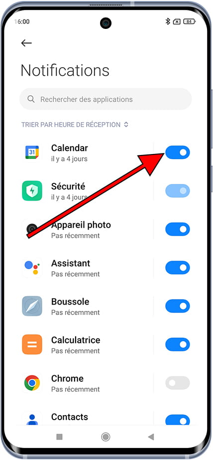 Activer ou désactiver les notifications Xiaomi