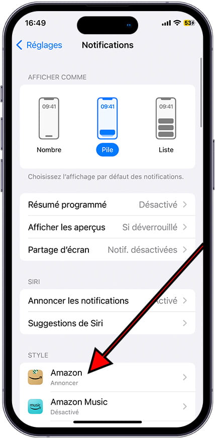 Gérer les notifications de l'application iOS