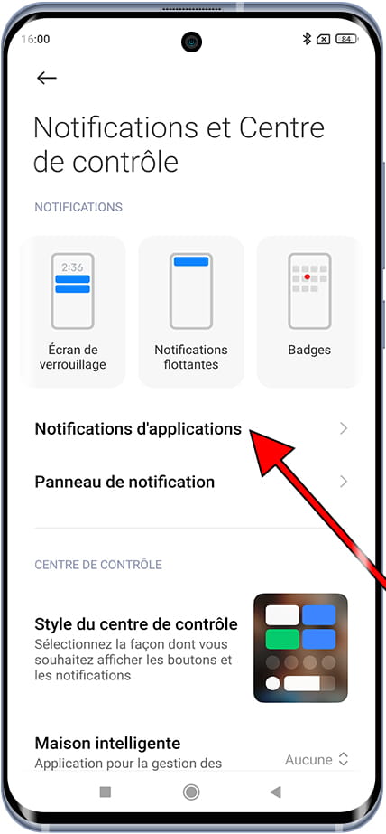 Notifications de l'application Xiaomi