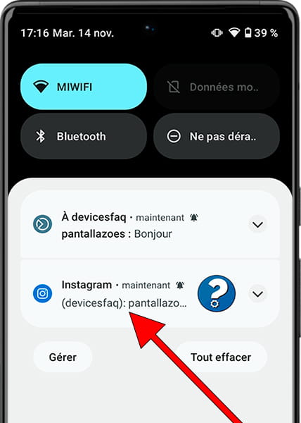 Gérer les notifications des applications Android