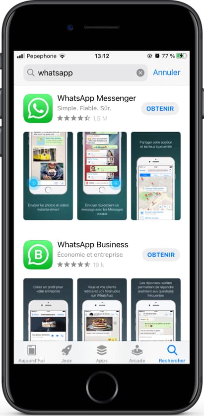 Obtenir WhatsApp