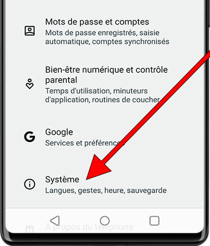 Système icône Android