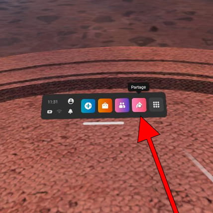 Bouton de partage Oculus