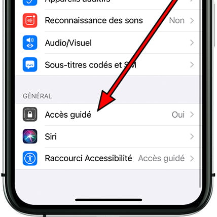 Paramètres d'accessibilité iOS