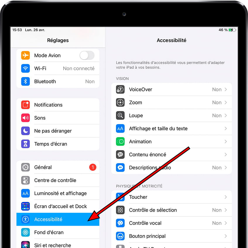 Accessibilité iOS