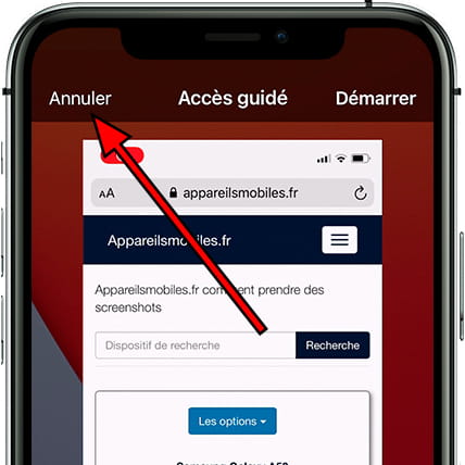 Terminer l'accès guidé