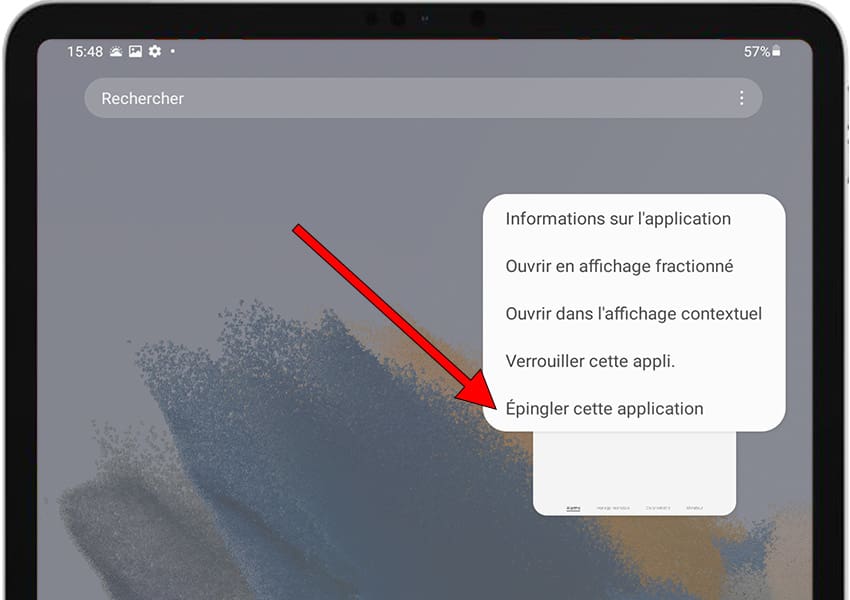 Paramètres de l'application Samsung