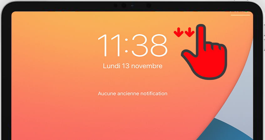 Ouvrir le centre de contrôle sur Apple iPad 3 Wi-Fi