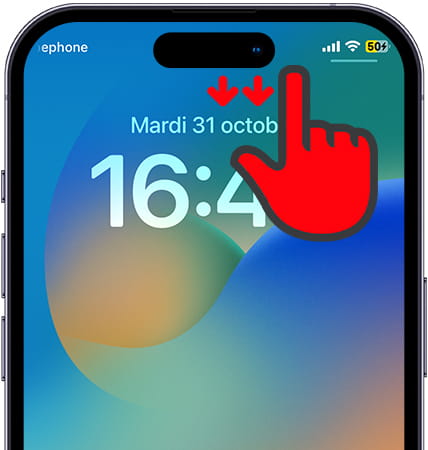 Ouvrir le centre de contrôle sur Apple iPhone 12
