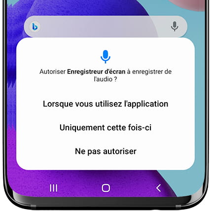 Autoriser la capture pour enregistrer de l'audio