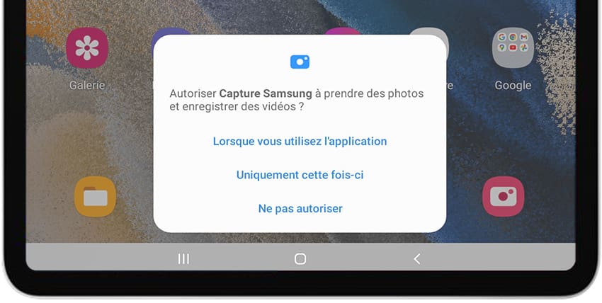 Capture video écran message Galaxy Tab Advanced2 Wi-Fi