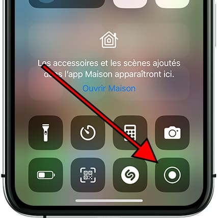 Bouton d'écran d'enregistrement