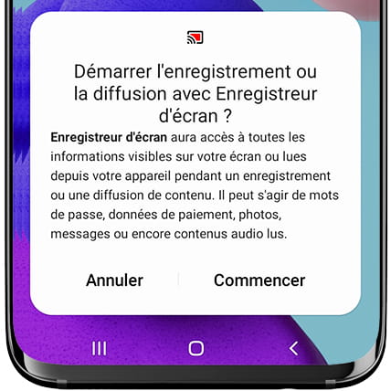Arrêter l'enregistrement d'écran Galaxy Win I8550