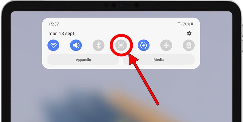 Icône d'écran d'enregistrement Galaxy Tab Advanced2 Wi-Fi