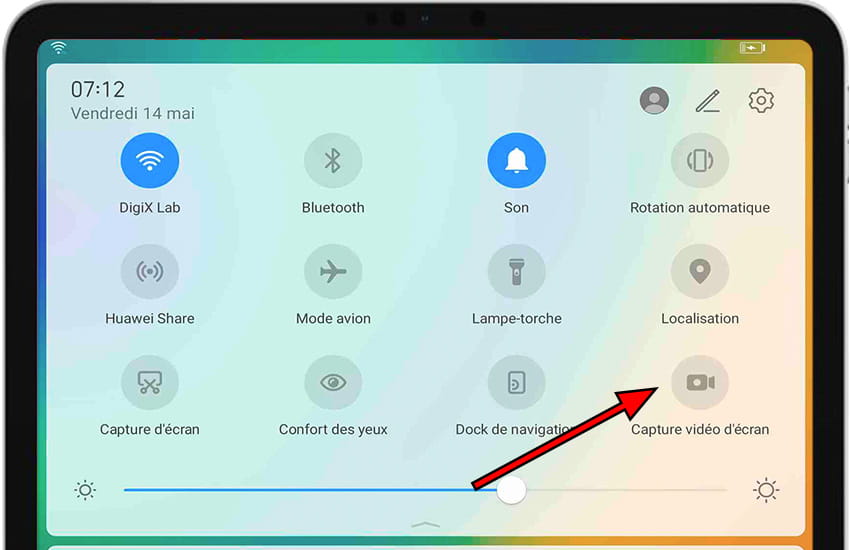 Icône d'écran d'enregistrement MatePad 12 X